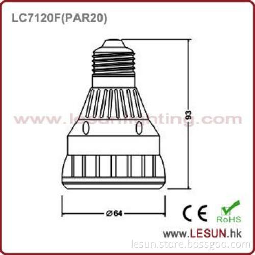 Black Aluminum 25w E27 led spotlight LC7120F